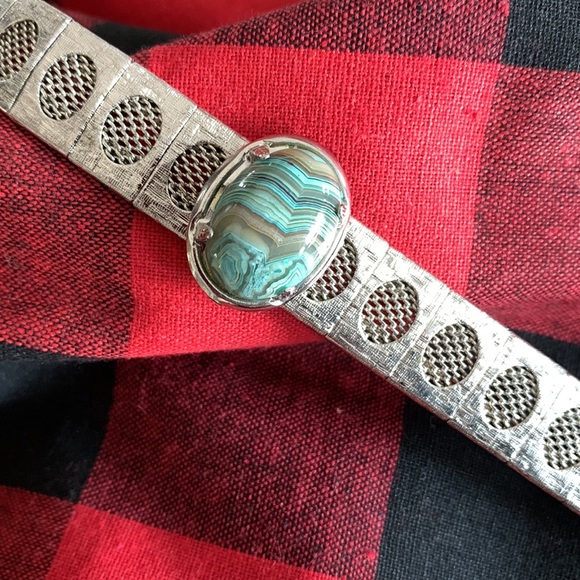Silver bracelet with turquoise stone from Egypt - Picture 6 of 15